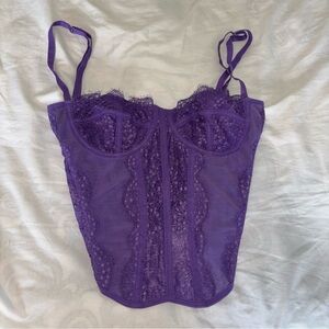 Purple Lace Corset Top